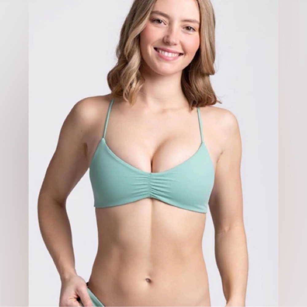 Jolyn Clothing green Bikini surf line top